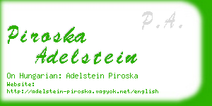 piroska adelstein business card